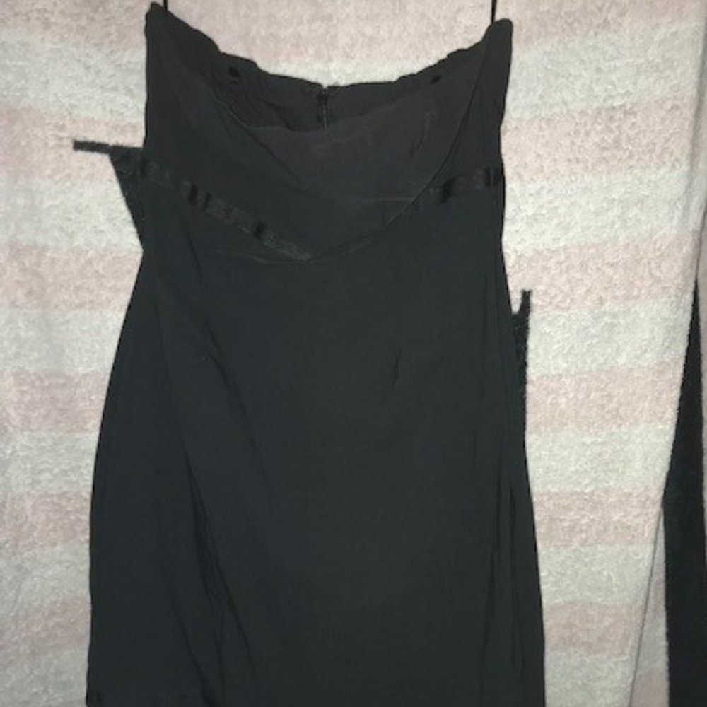 Express Stretch Black Strapless Dress